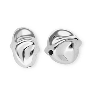 Perles acryliques ovale Argent&eacute;