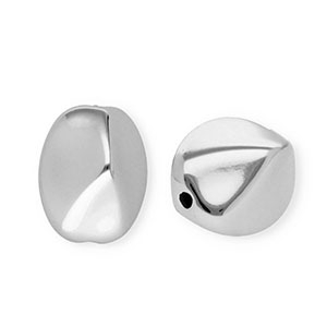 Perles acryliques ovale Argent&eacute;