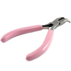 Pince &agrave; bec courb&eacute; rose