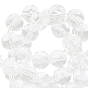 Perles &agrave; facettes tch&egrave;ques 10mm cristal
