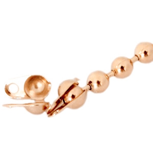 Embouts en m&eacute;tal DQ pour cha&icirc;ne &agrave; billes 1.2mm Dor&eacute; ros&eacute;
