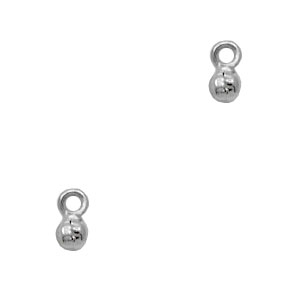 Breloques en m&eacute;tal TQ petites cloches 5mm argent&eacute; antique