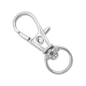 Porte-cl&eacute;s 32mm argent&eacute; antique