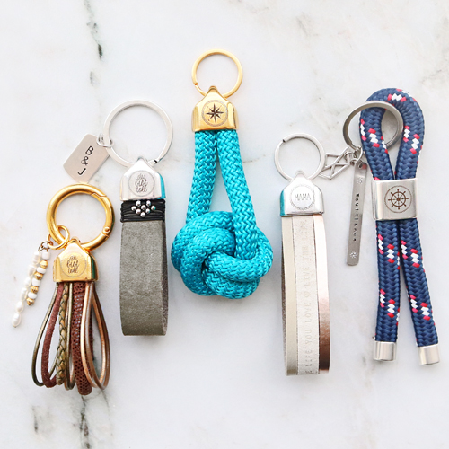Inspiration de porte-cl&eacute;s Mix & Match avec cuir DQ et cordelette style marin