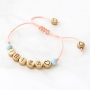 Bracelets macram&eacute; avec perles alphabet en m&eacute;tal DQ