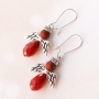Petites anges en perles &agrave; facettes goutte + ailes en m&eacute;tal ! 