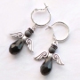 Petites anges en perles &agrave; facettes goutte + ailes en m&eacute;tal ! 