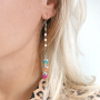 Trouvez l&rsquo;inspiration : avec les pendentifs en pierres naturelles, vous allez pouvoir confectionner ces boucles d&rsquo;oreilles.