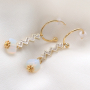 Boucles d&rsquo;oreilles et bracelets tendance avec des breloques et des connecteurs en zirconium :