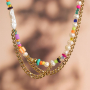 Inspiration de bijoux color&eacute;s avec des perles en polym&egrave;re.