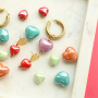 Inspiration avec des perles en c&eacute;ramique en forme de c&oelig;ur