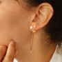 Mix and match des clous d'oreilles en acier inoxydable et perle 
