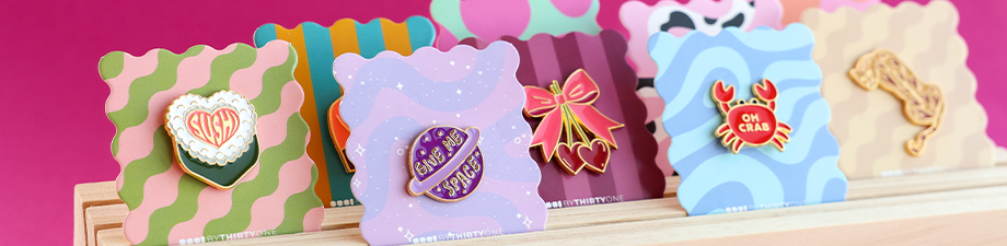 Cartes à bijoux BY31® avec pins tendance Cartes à bijoux BY31® avec pins tendance
